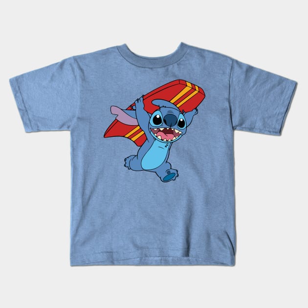 Surfer Stitch Kids T-Shirt by Nykos